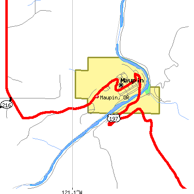 Maupin map