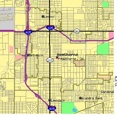 Hawthorne map