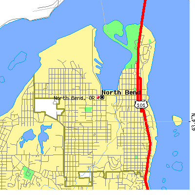 North Bend map