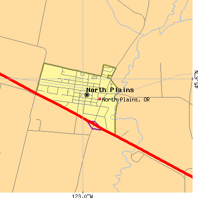 North Plains map