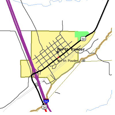 North Powder map