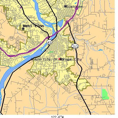 Oregon City map