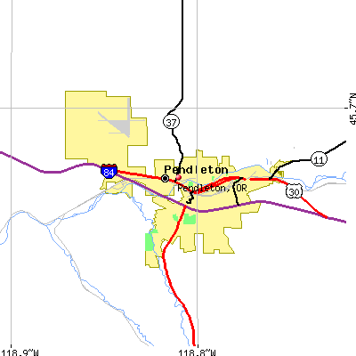 Pendleton map