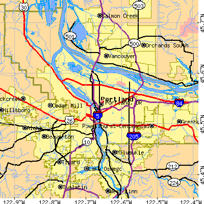 Portland map