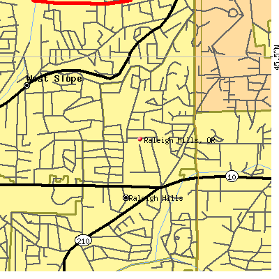 Raleigh Hills map