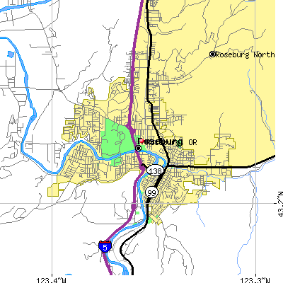 Roseburg map