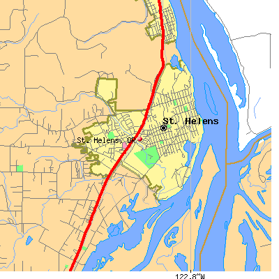 St. Helens map