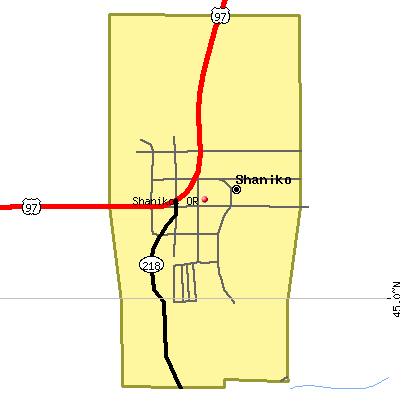 Shaniko map