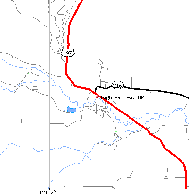 Tygh Valley map