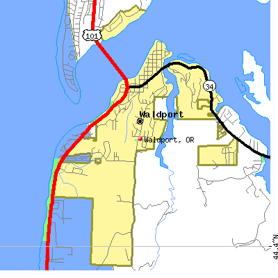 Waldport map