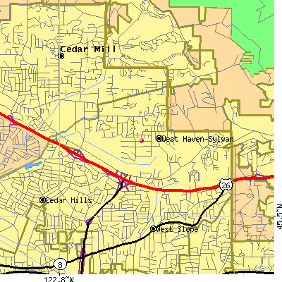 West Haven-Sylvan map