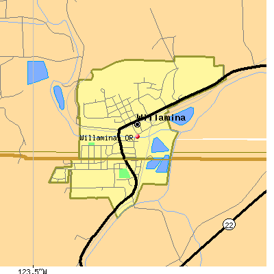 Willamina map