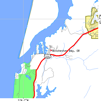 Winchester Bay map