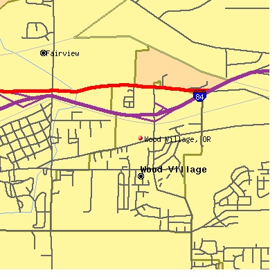 Wood Village map