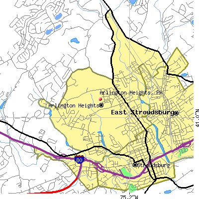 Arlington Heights map
