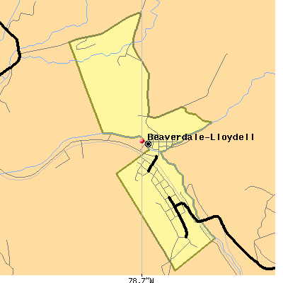 Beaverdale-Lloydell map