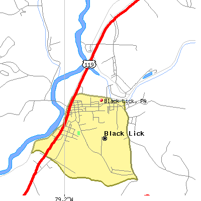 Black Lick map