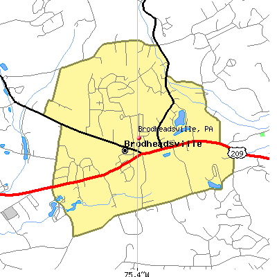 Brodheadsville map