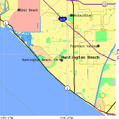 Huntington Beach map