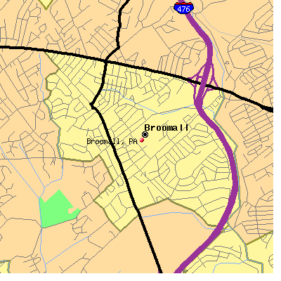Broomall map