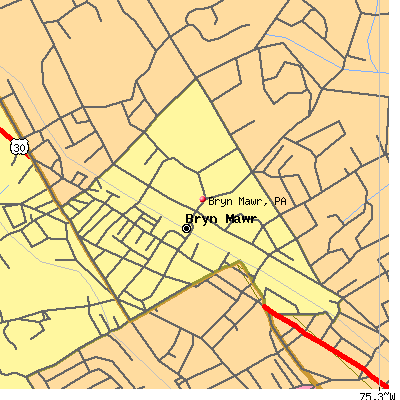Bryn Mawr map