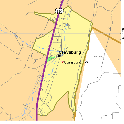 Claysburg map