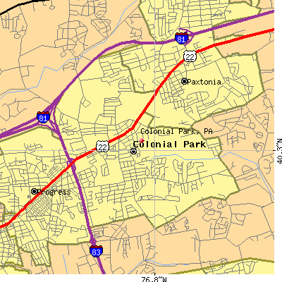 Colonial Park map