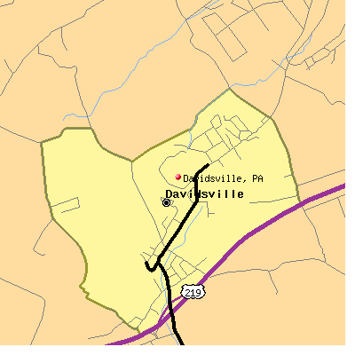 Davidsville map