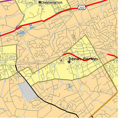 Devon-Berwyn map