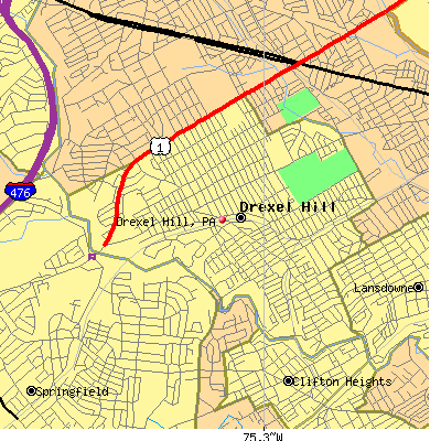 Drexel Hill map