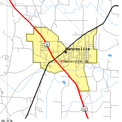 Hanceville map