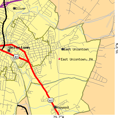 East Uniontown map
