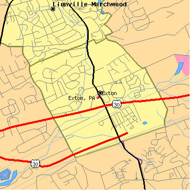 Exton map
