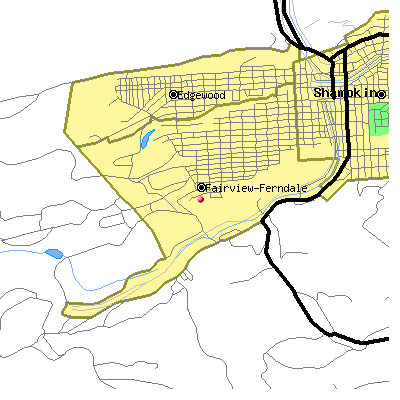 Fairview-Ferndale map