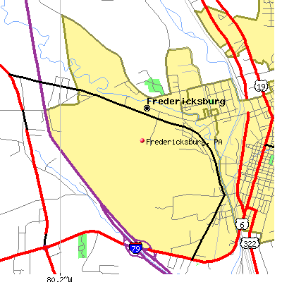 Fredericksburg map