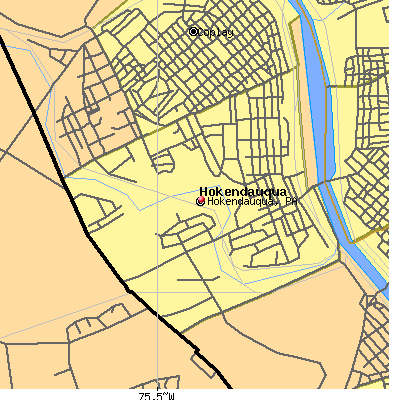Hokendauqua map