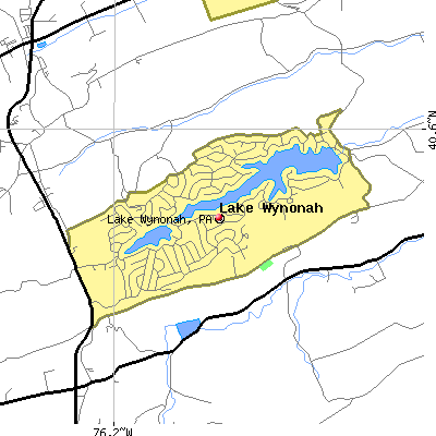 Lake Wynonah map