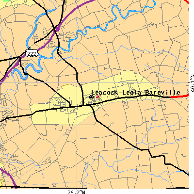 Leacock-Leola-Bareville map