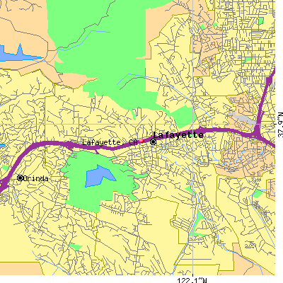 Lafayette map