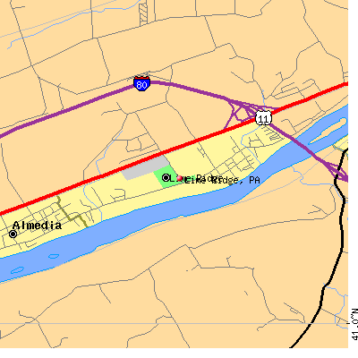 Lime Ridge map