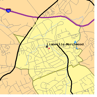 Lionville-Marchwood map