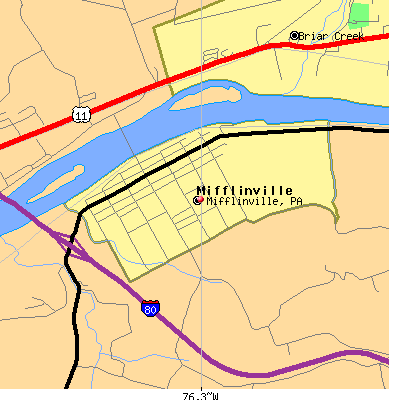 Mifflinville map