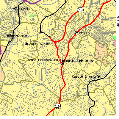 Mount Lebanon map