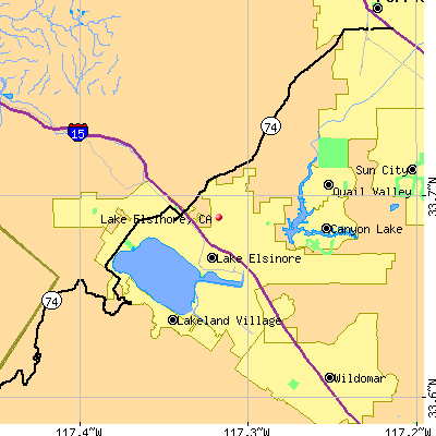 Lake Elsinore map