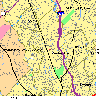 Nether Providence Township map