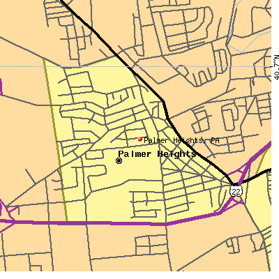 Palmer Heights map