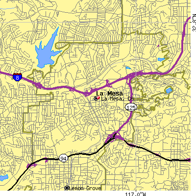 La Mesa map