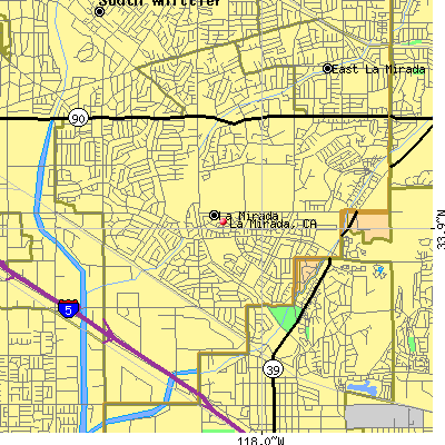 La Mirada map