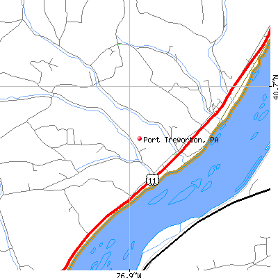 Port Trevorton map