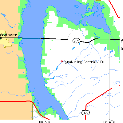 Pymatuning Central map